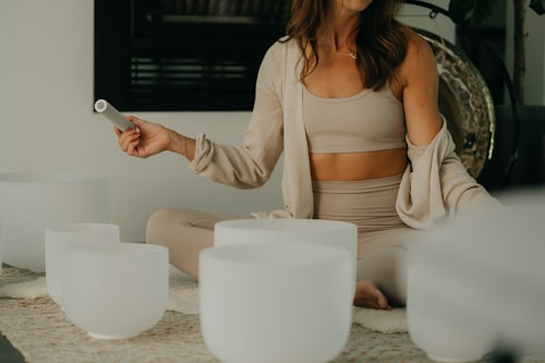 Practitioner performing a somatic resonance protocol